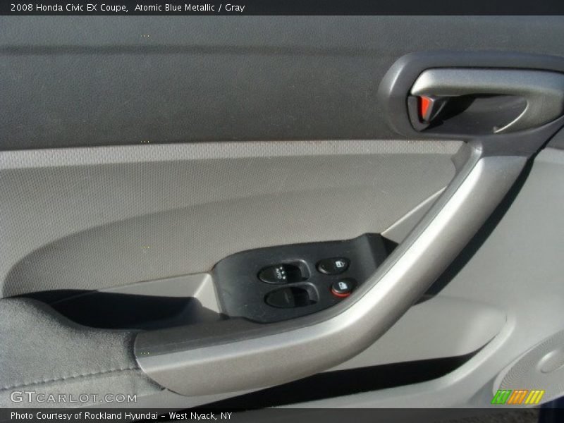 Atomic Blue Metallic / Gray 2008 Honda Civic EX Coupe