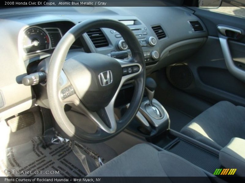 Atomic Blue Metallic / Gray 2008 Honda Civic EX Coupe