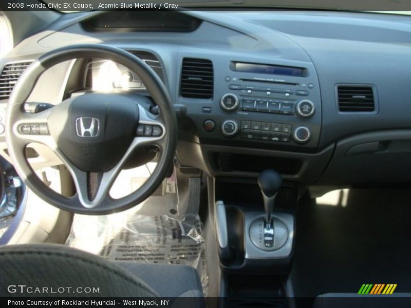Atomic Blue Metallic / Gray 2008 Honda Civic EX Coupe