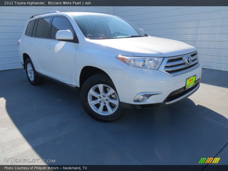 Blizzard White Pearl / Ash 2012 Toyota Highlander