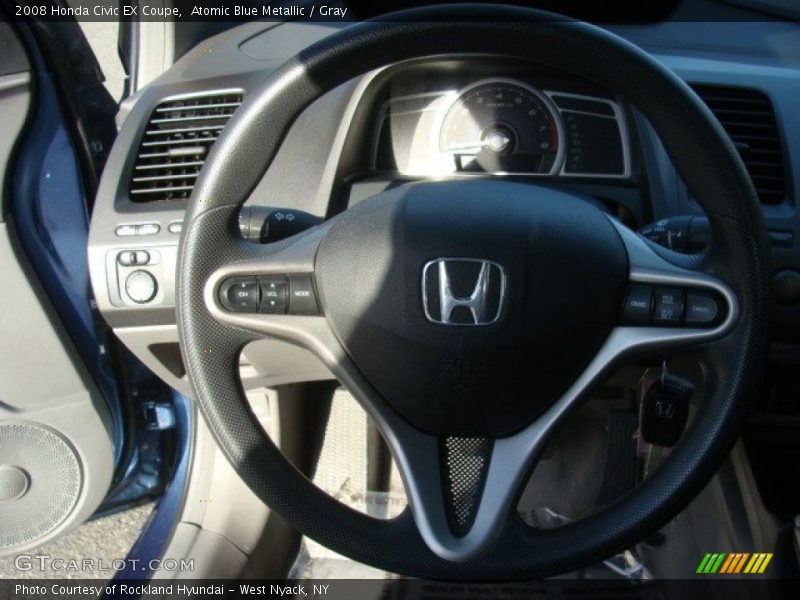 Atomic Blue Metallic / Gray 2008 Honda Civic EX Coupe