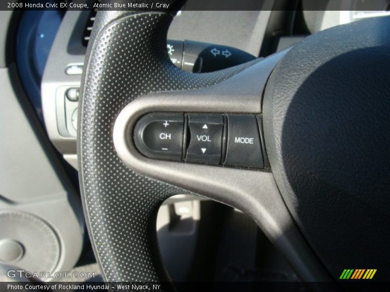 Atomic Blue Metallic / Gray 2008 Honda Civic EX Coupe