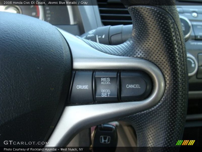 Atomic Blue Metallic / Gray 2008 Honda Civic EX Coupe