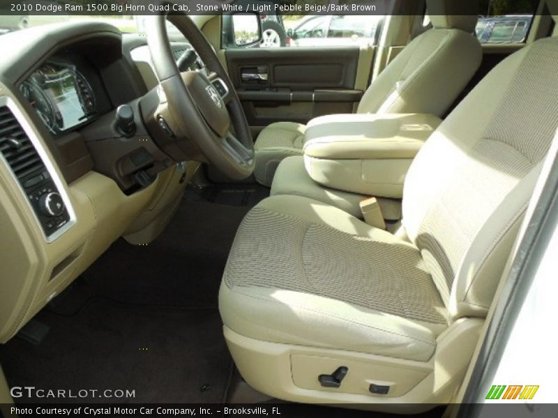 Stone White / Light Pebble Beige/Bark Brown 2010 Dodge Ram 1500 Big Horn Quad Cab