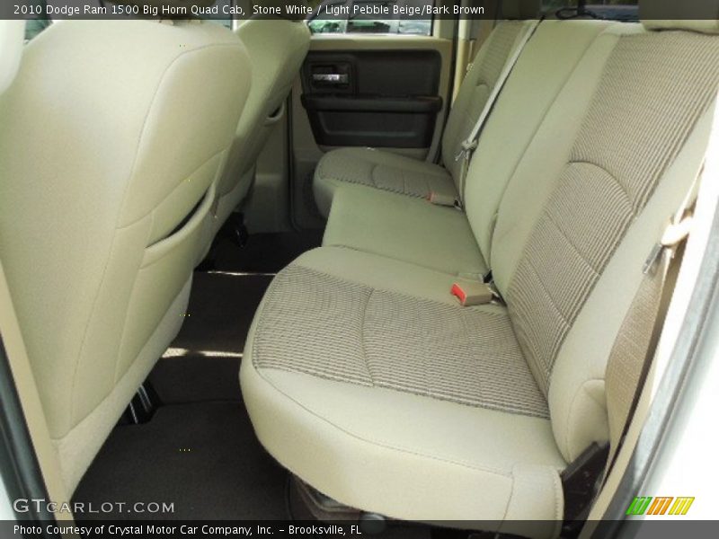 Stone White / Light Pebble Beige/Bark Brown 2010 Dodge Ram 1500 Big Horn Quad Cab