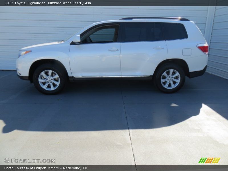 Blizzard White Pearl / Ash 2012 Toyota Highlander
