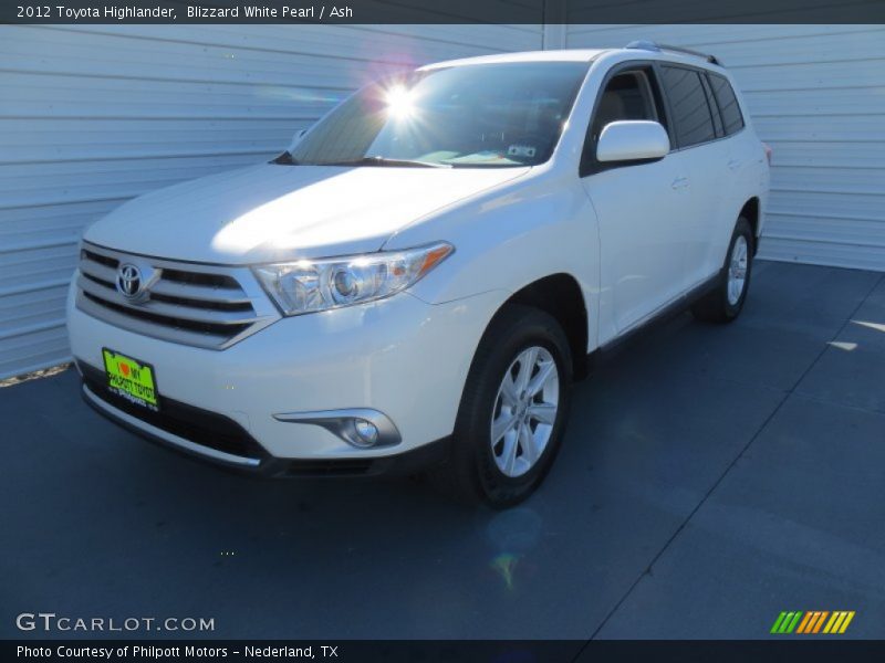 Blizzard White Pearl / Ash 2012 Toyota Highlander