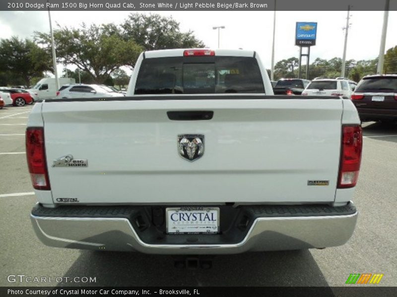 Stone White / Light Pebble Beige/Bark Brown 2010 Dodge Ram 1500 Big Horn Quad Cab