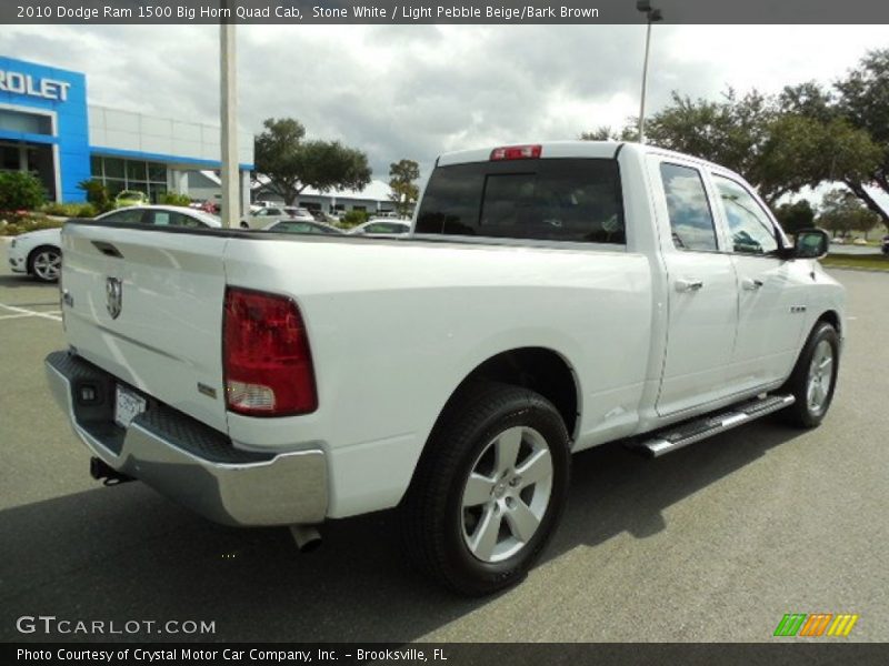 Stone White / Light Pebble Beige/Bark Brown 2010 Dodge Ram 1500 Big Horn Quad Cab