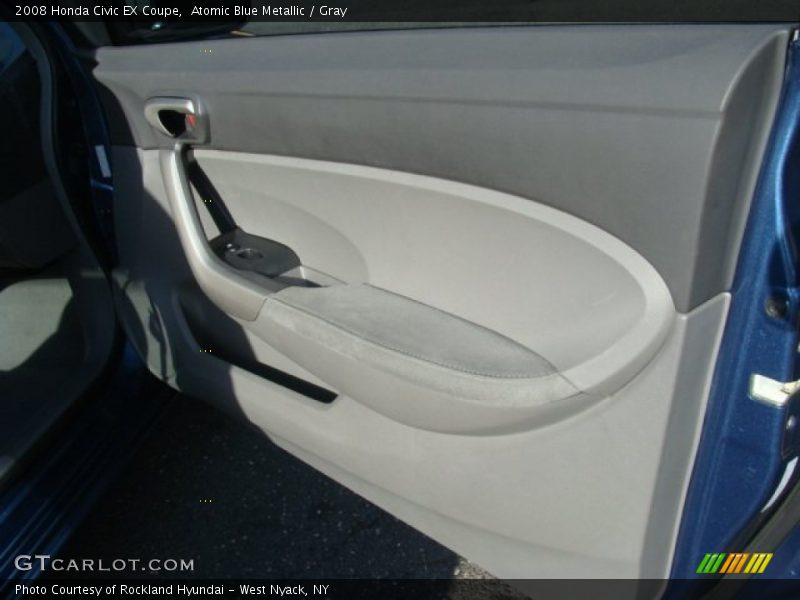 Atomic Blue Metallic / Gray 2008 Honda Civic EX Coupe
