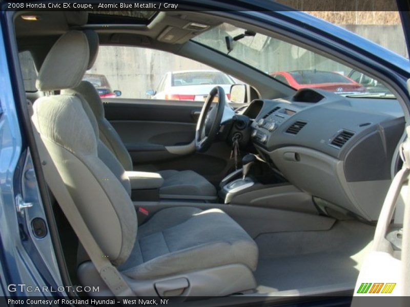 Atomic Blue Metallic / Gray 2008 Honda Civic EX Coupe