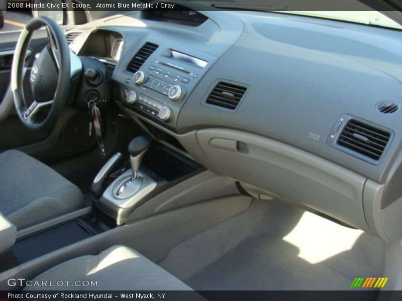 Atomic Blue Metallic / Gray 2008 Honda Civic EX Coupe