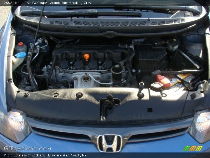 Atomic Blue Metallic / Gray 2008 Honda Civic EX Coupe