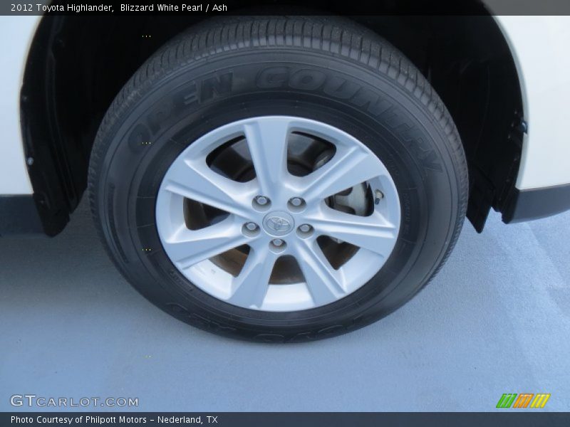 Blizzard White Pearl / Ash 2012 Toyota Highlander