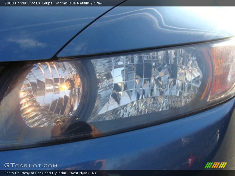 Atomic Blue Metallic / Gray 2008 Honda Civic EX Coupe