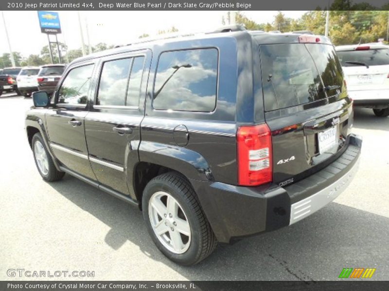 Deep Water Blue Pearl / Dark Slate Gray/Pebble Beige 2010 Jeep Patriot Limited 4x4
