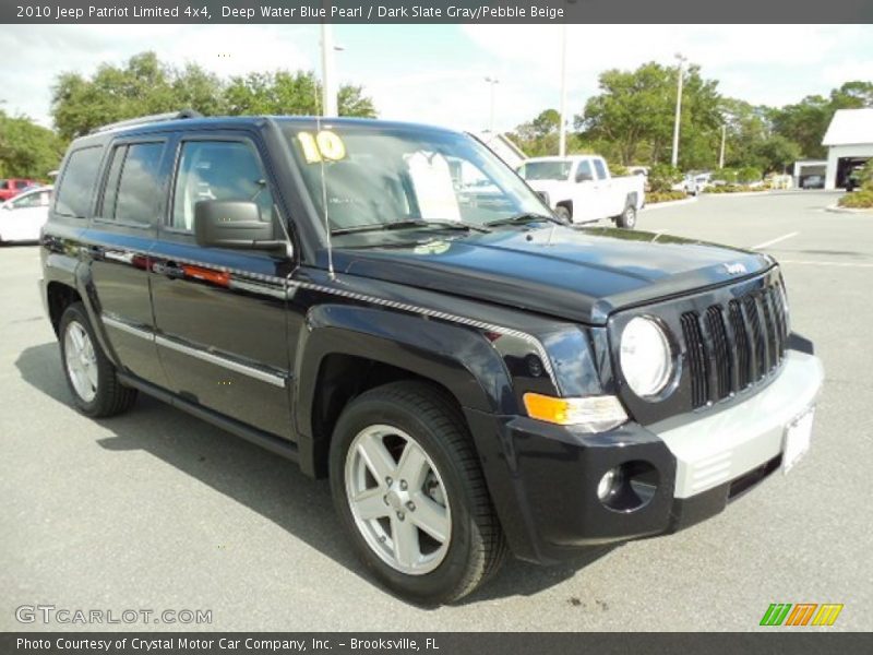 Deep Water Blue Pearl / Dark Slate Gray/Pebble Beige 2010 Jeep Patriot Limited 4x4