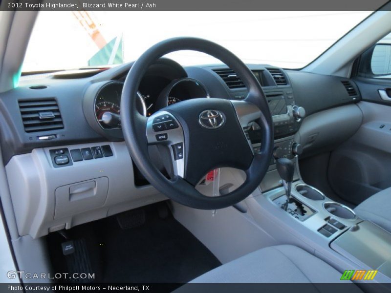 Blizzard White Pearl / Ash 2012 Toyota Highlander