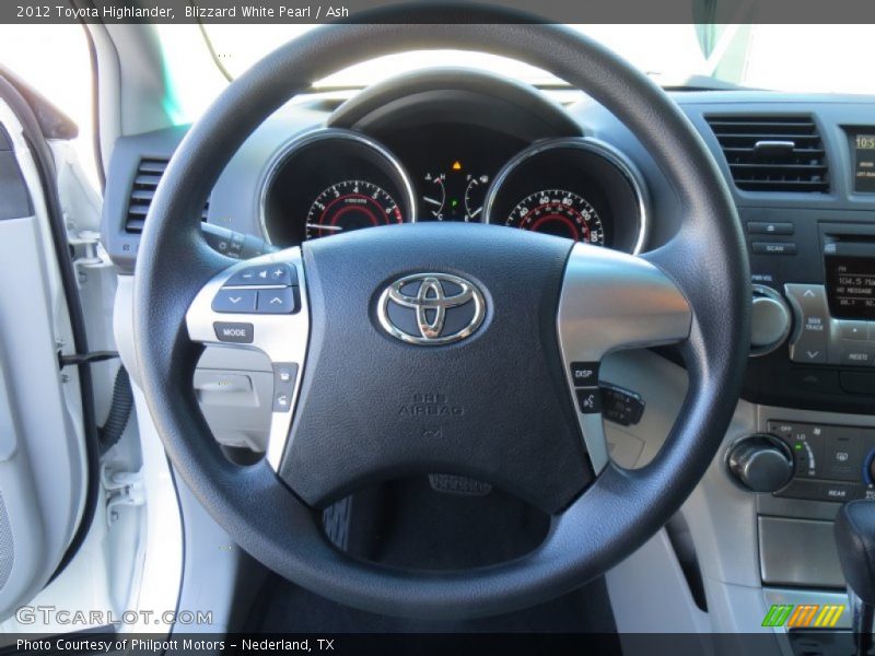 Blizzard White Pearl / Ash 2012 Toyota Highlander
