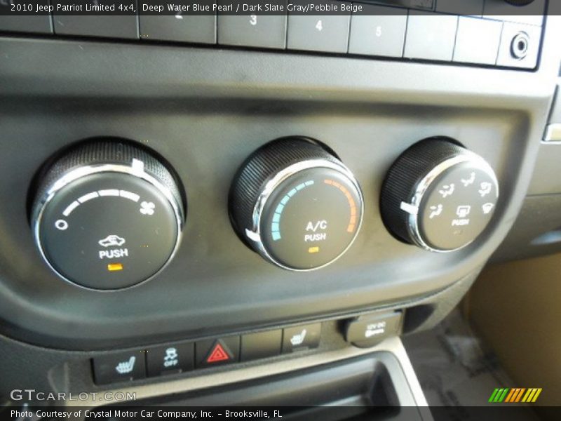 Deep Water Blue Pearl / Dark Slate Gray/Pebble Beige 2010 Jeep Patriot Limited 4x4