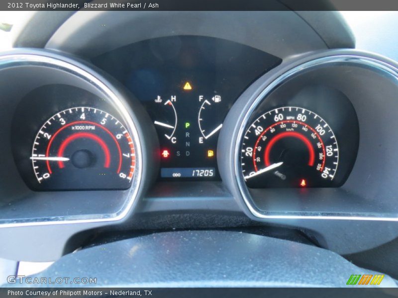 Blizzard White Pearl / Ash 2012 Toyota Highlander