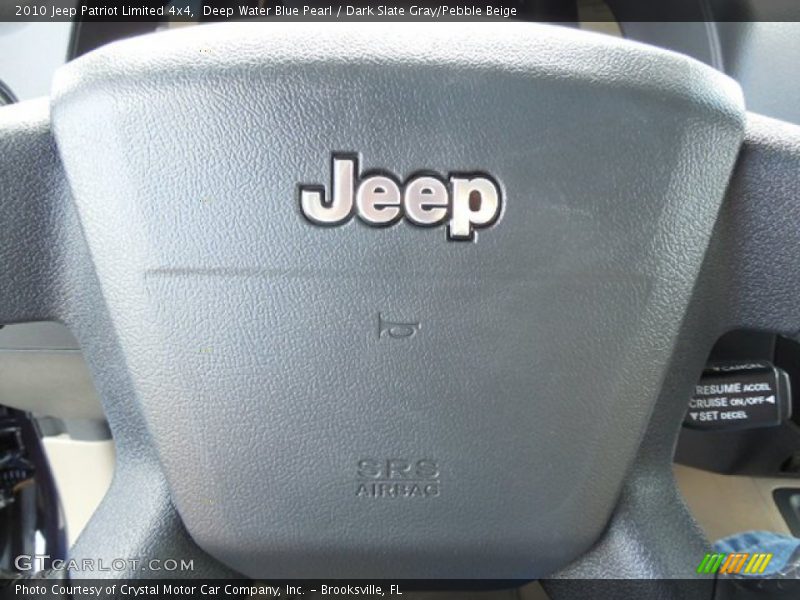 Deep Water Blue Pearl / Dark Slate Gray/Pebble Beige 2010 Jeep Patriot Limited 4x4