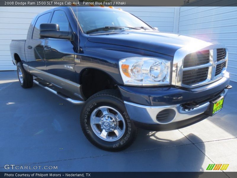 Patriot Blue Pearl / Khaki 2008 Dodge Ram 1500 SLT Mega Cab 4x4