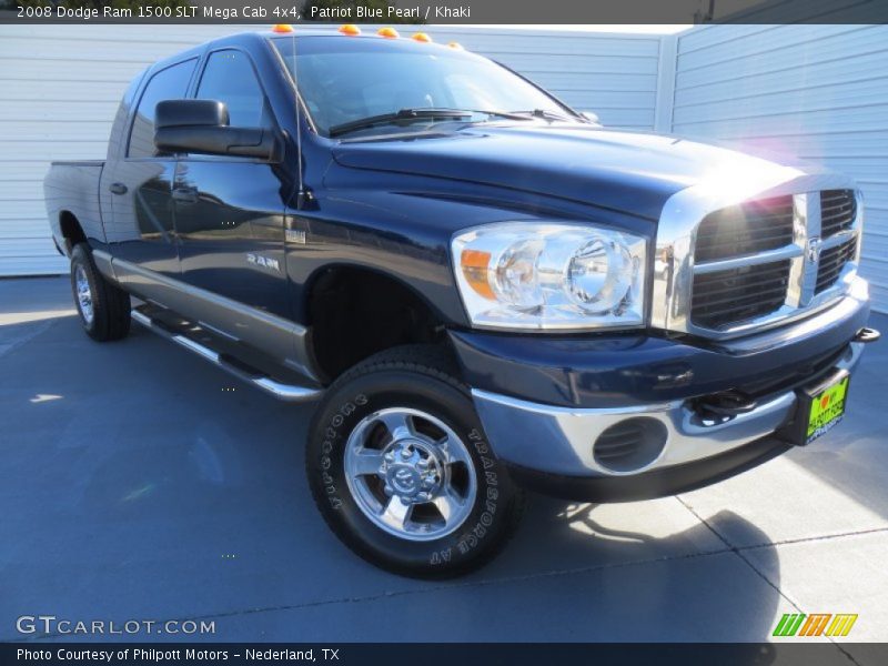 Patriot Blue Pearl / Khaki 2008 Dodge Ram 1500 SLT Mega Cab 4x4