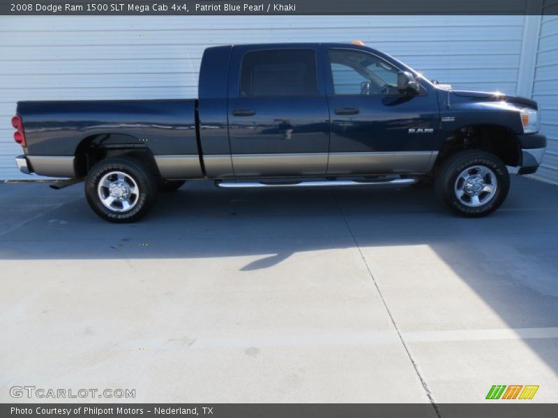 Patriot Blue Pearl / Khaki 2008 Dodge Ram 1500 SLT Mega Cab 4x4