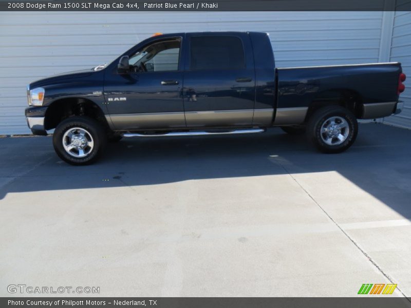 Patriot Blue Pearl / Khaki 2008 Dodge Ram 1500 SLT Mega Cab 4x4