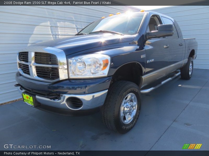 Patriot Blue Pearl / Khaki 2008 Dodge Ram 1500 SLT Mega Cab 4x4