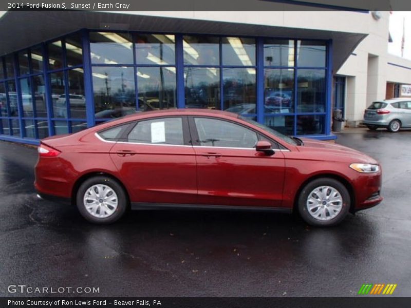 Sunset / Earth Gray 2014 Ford Fusion S