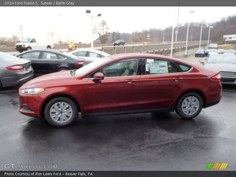 Sunset / Earth Gray 2014 Ford Fusion S
