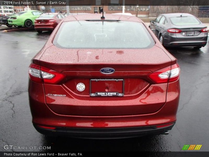 Sunset / Earth Gray 2014 Ford Fusion S