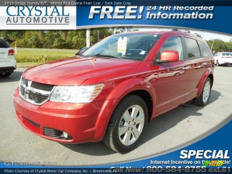Inferno Red Crystal Pearl Coat / Dark Slate Gray 2010 Dodge Journey R/T