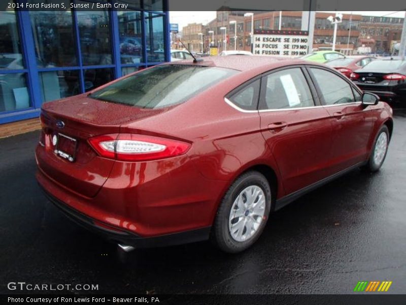 Sunset / Earth Gray 2014 Ford Fusion S