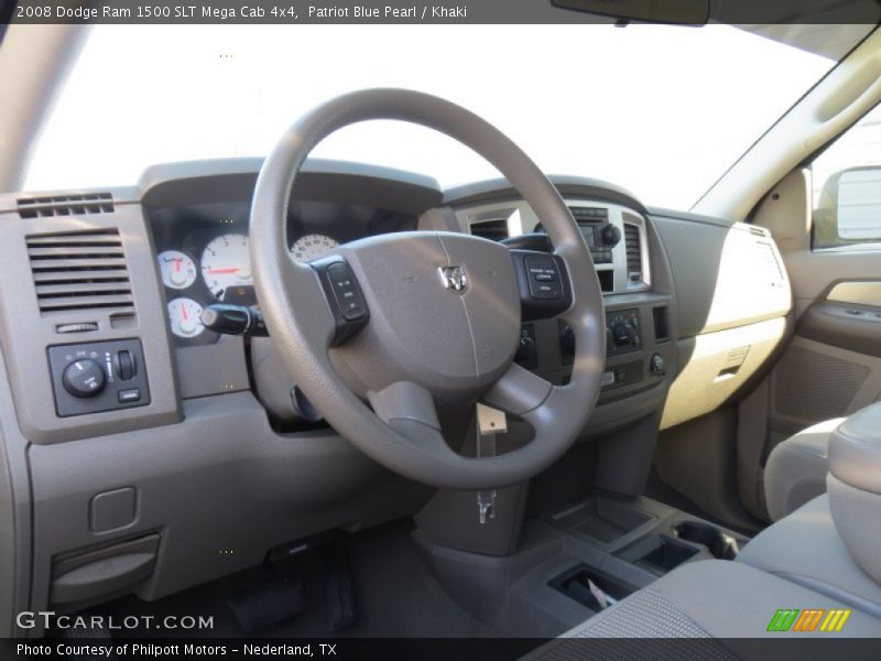 Patriot Blue Pearl / Khaki 2008 Dodge Ram 1500 SLT Mega Cab 4x4