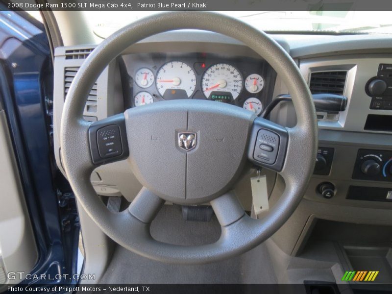 Patriot Blue Pearl / Khaki 2008 Dodge Ram 1500 SLT Mega Cab 4x4