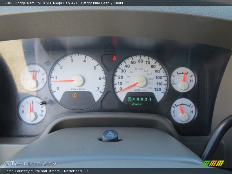 Patriot Blue Pearl / Khaki 2008 Dodge Ram 1500 SLT Mega Cab 4x4