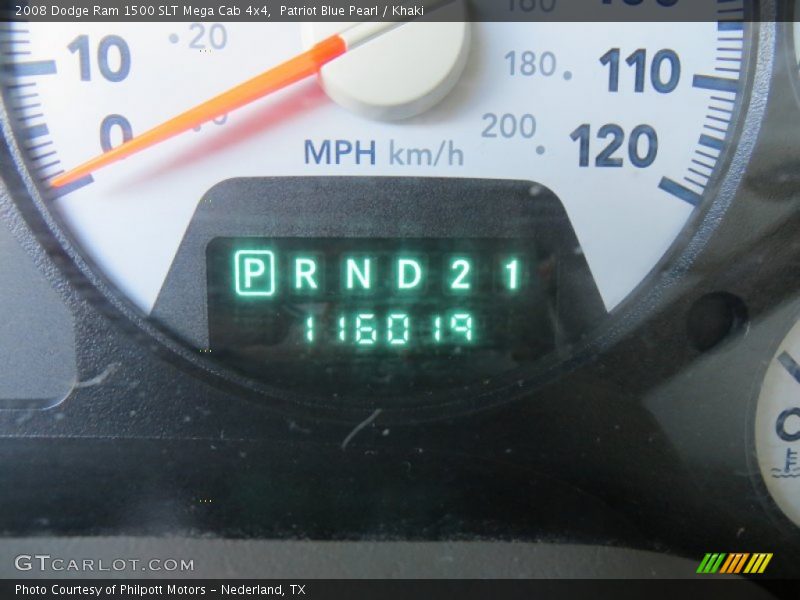 Patriot Blue Pearl / Khaki 2008 Dodge Ram 1500 SLT Mega Cab 4x4