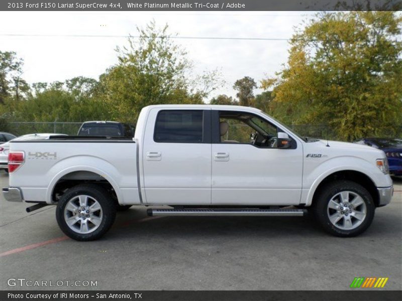 White Platinum Metallic Tri-Coat / Adobe 2013 Ford F150 Lariat SuperCrew 4x4