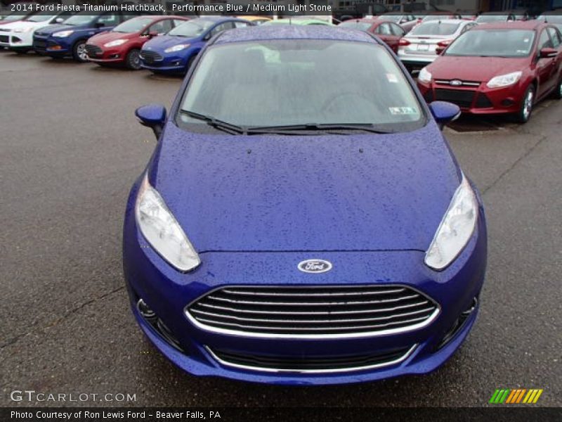 Performance Blue / Medium Light Stone 2014 Ford Fiesta Titanium Hatchback