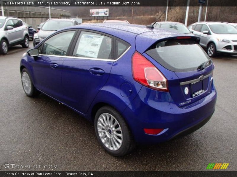Performance Blue / Medium Light Stone 2014 Ford Fiesta Titanium Hatchback