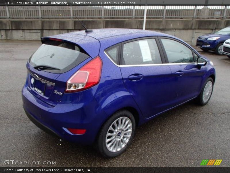 Performance Blue / Medium Light Stone 2014 Ford Fiesta Titanium Hatchback