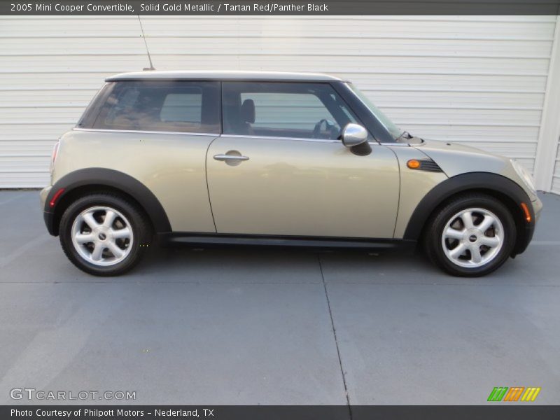 Solid Gold Metallic / Tartan Red/Panther Black 2005 Mini Cooper Convertible