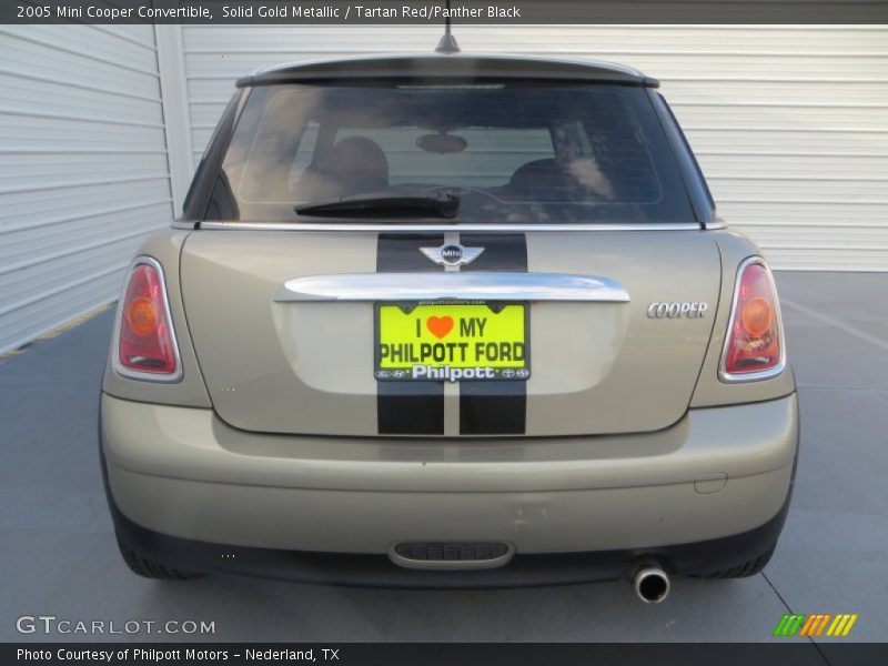 Solid Gold Metallic / Tartan Red/Panther Black 2005 Mini Cooper Convertible