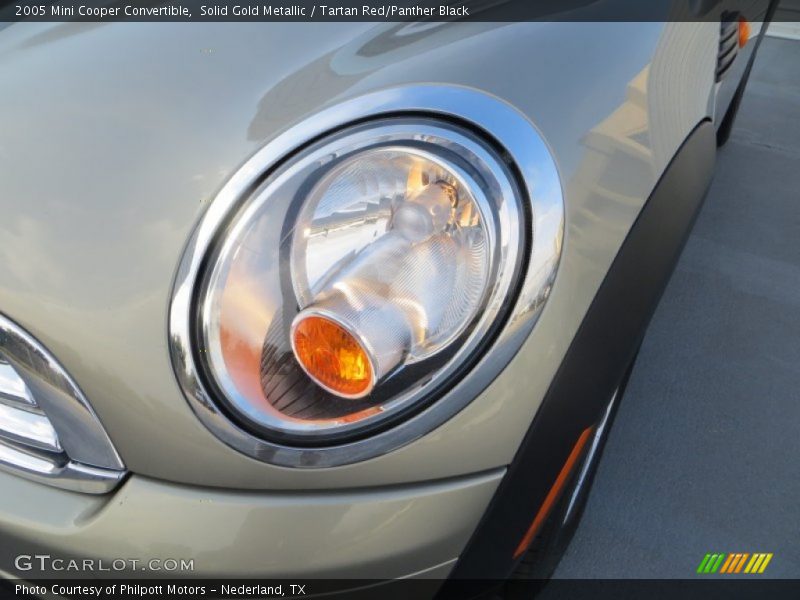 Solid Gold Metallic / Tartan Red/Panther Black 2005 Mini Cooper Convertible