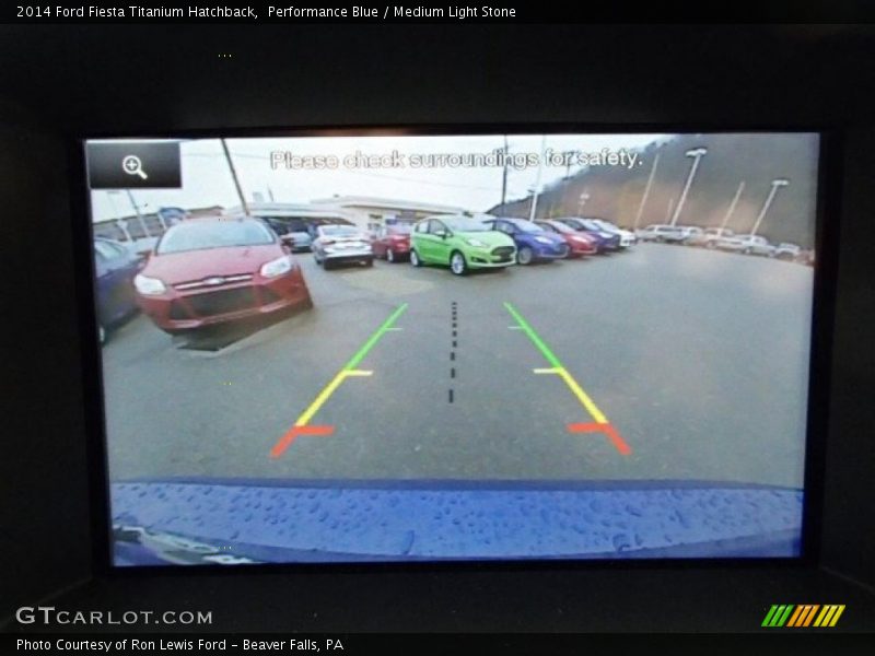 Performance Blue / Medium Light Stone 2014 Ford Fiesta Titanium Hatchback