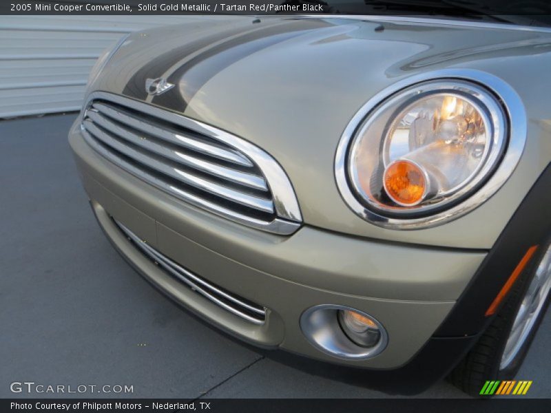 Solid Gold Metallic / Tartan Red/Panther Black 2005 Mini Cooper Convertible