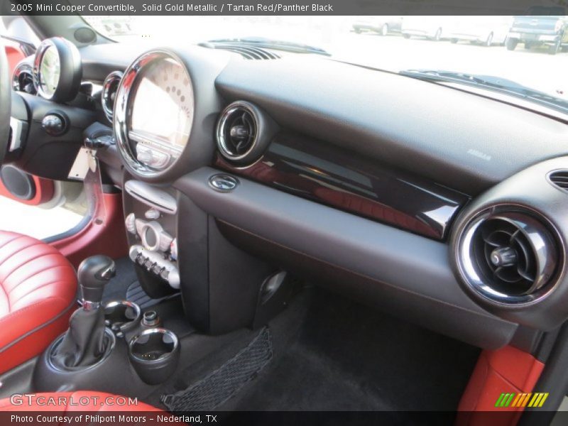Solid Gold Metallic / Tartan Red/Panther Black 2005 Mini Cooper Convertible